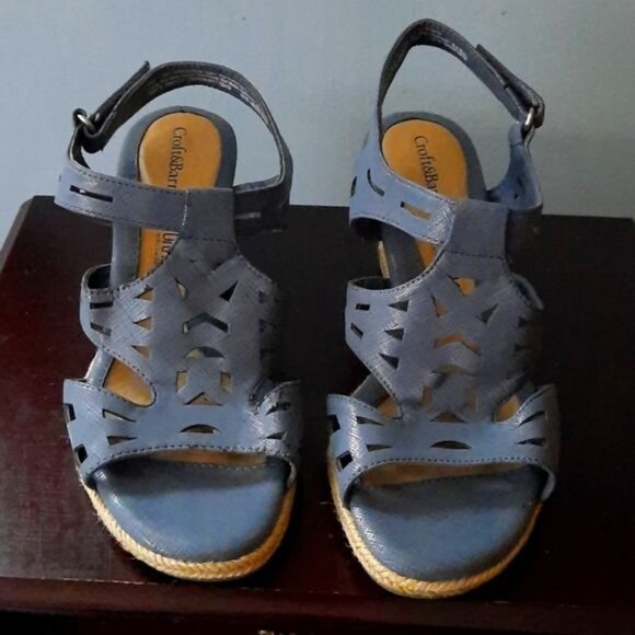 Croft & Barrow with Ortholite Wedge Heel Strap Back Open Toe Sandal Size 7M. - Picture 1 of 7